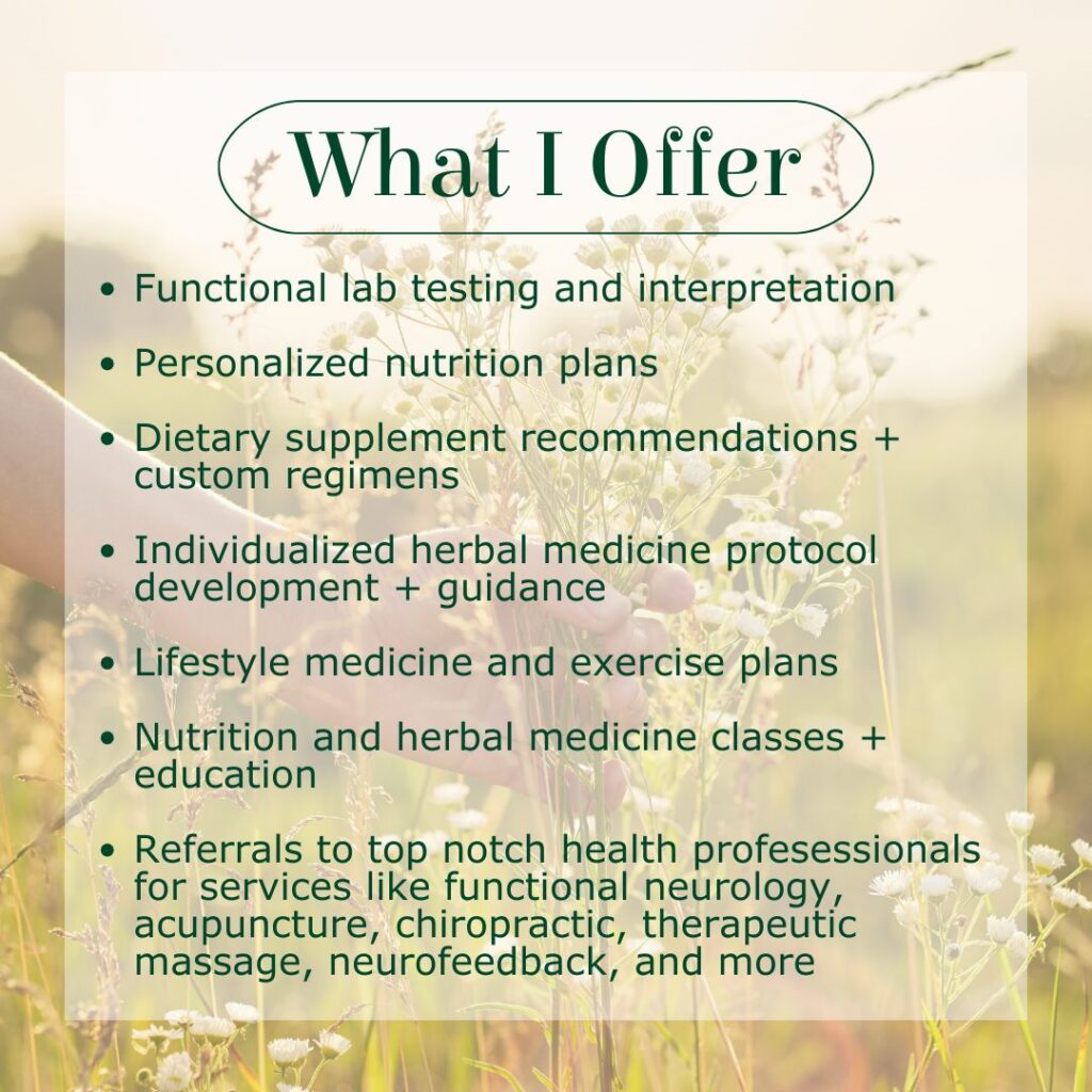 Holistic Wellness Consultations - What I offer